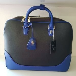 Furbo Design FRB007 Double Zip Bag - Black/Blue